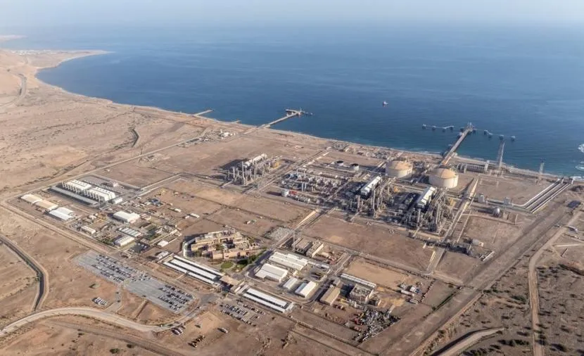 Производство сжиженного природного газа в Омане.